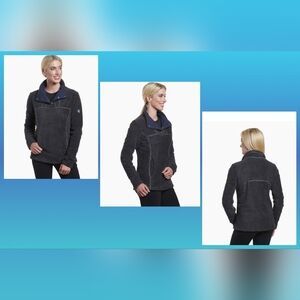KUHL Women's Grey Avalon 1/4 Snap Long Sleeve Pullover Fleece